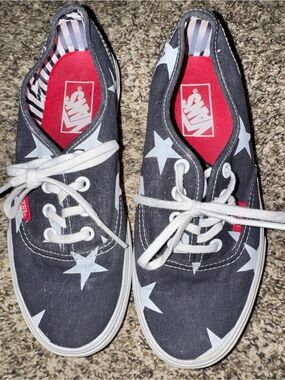 Vans Jean Canvas Star Sneakers with Red Insole